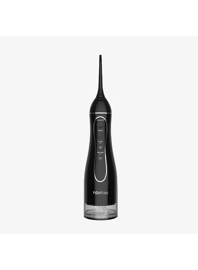 h2ofloss Water Flosser For Teeth Cordless Portable Oral Irrigator Flosser 5 Cleaning Modes And 6 Jet Tips, Ipx7 Waterproof - Black 300ml BLACK - Image 1