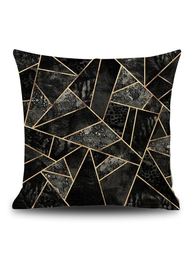 1 Piece Printed Cushion Cover Cotton Blend Multicolour 45x45cm Soft Decorative Square Throw Pillow Cover, Pillowcase, Home Decor Decorations for Sofa Couch Bed Chair - Image 2