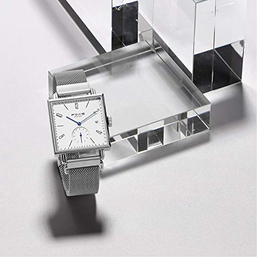 FEICE Minimalistic Watch Men's Automatic Watch Minimalist Square Wrist Watch Stainless Steel Leather Bands Sapphire Mirror Mechanical Watches for Women Unisex #FM301 - Image 5