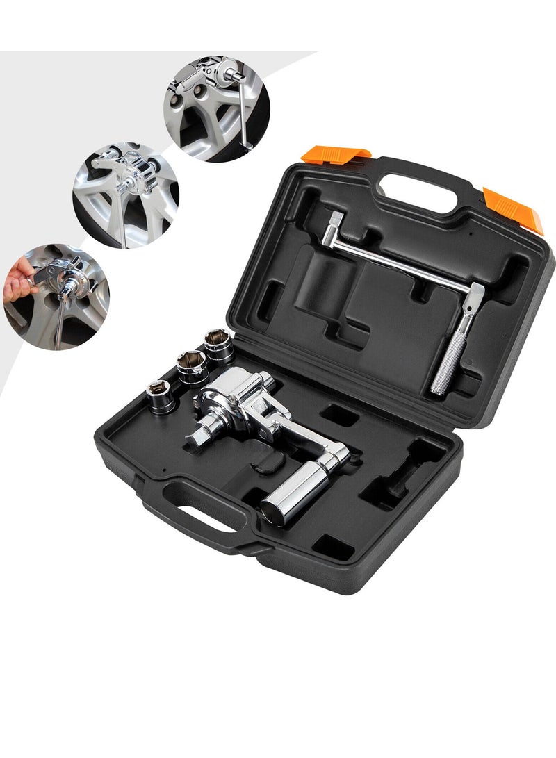 Effortless Tire Removal Wrench Torque Multiplier Wrench of 1/2‘’ Square Drive, Labor Saving Wrench with 3 Free Socket Lug Wrenches for most Vehicles - Image 2