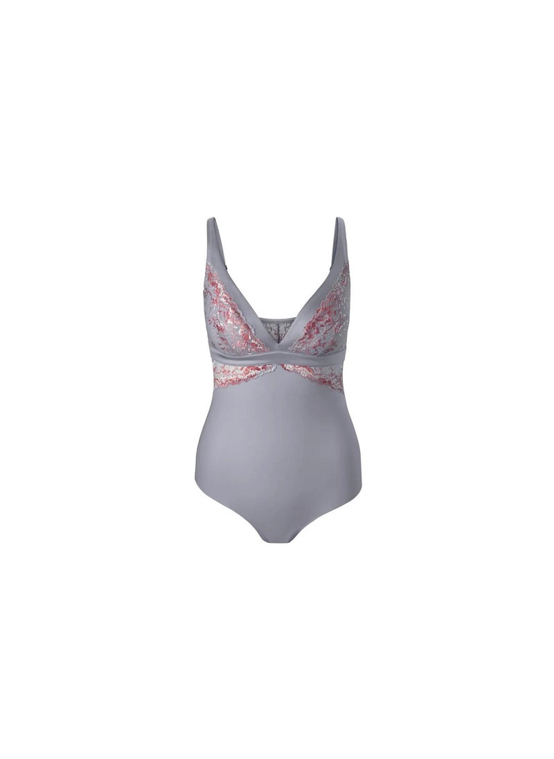 Women Lace Detail Bodysuit, Grey - pzsku/Z30FD7F737FA1CED571FAZ/45/_/1728397321/148ea6e0-e967-46dc-9790-3dc6356c2073