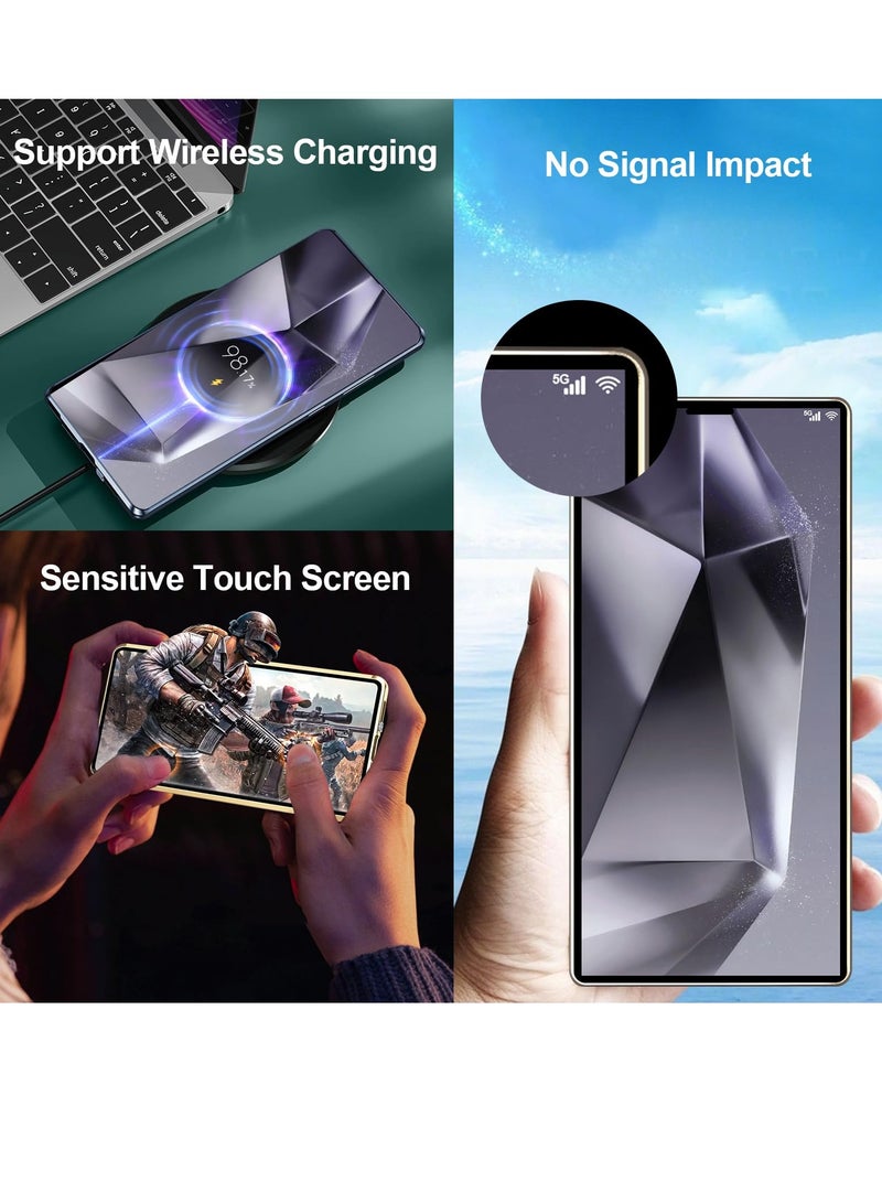 for Samsung Galaxy S24 Ultra Case, Screen Protector Camera Protector Safety Lock, Double Sided Clear Tempered Glass Full Screen Covered Magnetic Adsorption Metal Bumper - Image 5