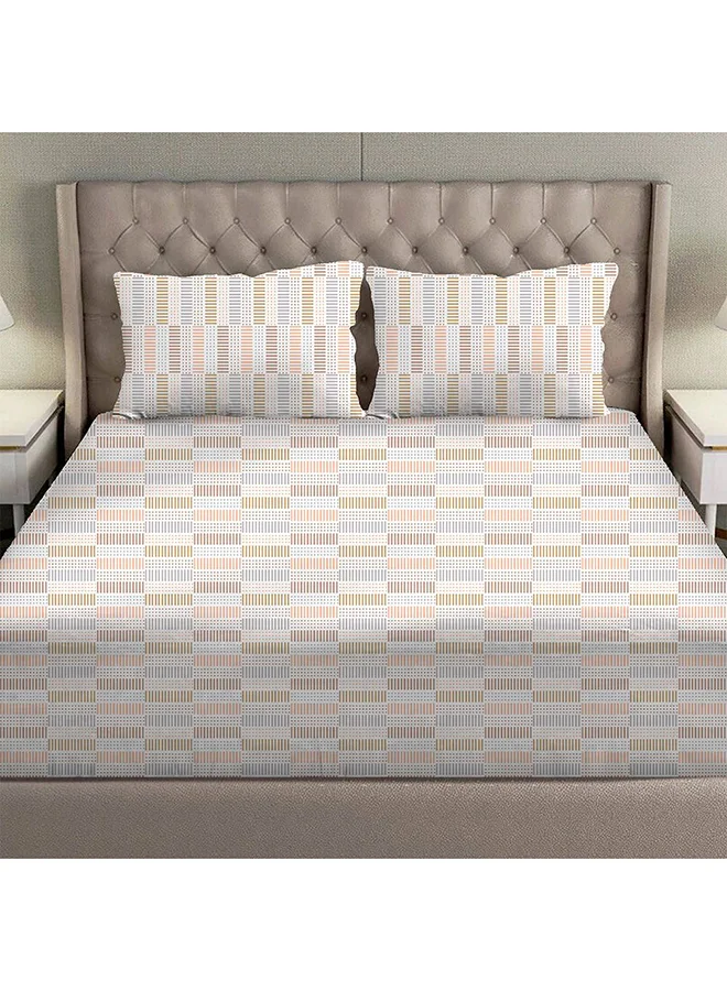 DANUBE HOME Danube Home Albany Queen Bed Fitted Sheet Set 160x200+30 cm/50x75+15 cm Rattan Beige | 80 Cotton; 20 Lyocell Bedding Set For Bedroom