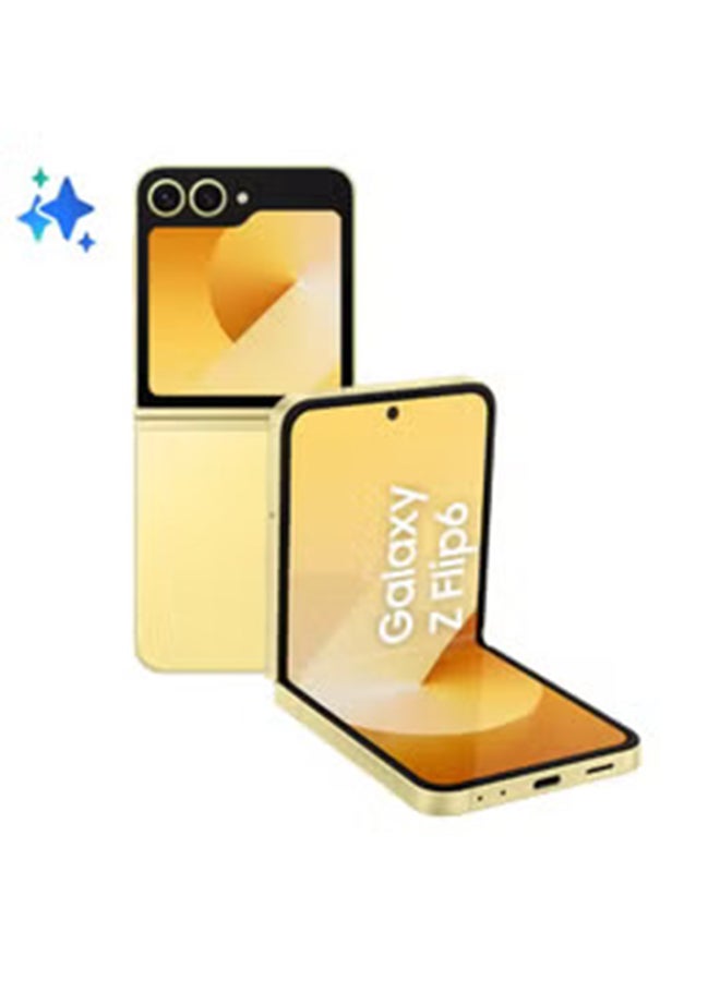 سامسونج هاتف Galaxy Z Flip 6 ثنائي الشريحة باللون الأصفر وذاكرة الوصول العشوائي (RAM) سعة 12 جيجابايت وسعة 512 جيجابايت ويدعم شبكة الجيل الخامس (5G) - الإصدار العالمي - Image 1