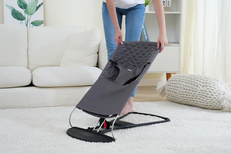 belltop Fabric seat for Bouncer Belltop Compatible with BabyBjÃ¶rn Bouncer: Soft & Bliss. Cover for Baby Bouncer (seat): Hypoallergenic & Breathable. Seat for Baby Swing: Ergonomic (Grey) - Image 5