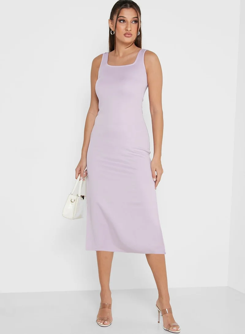 Ginger Square Neck Knit Dress