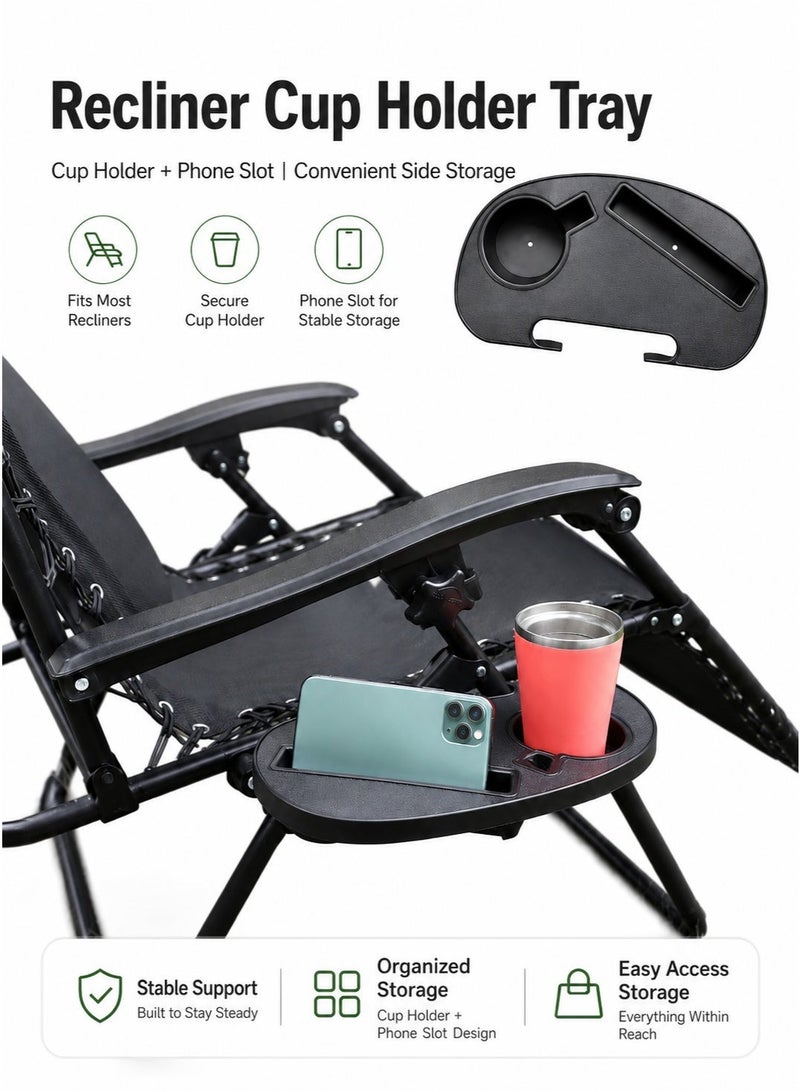 HUMJO Cup Holder for Zero-Gravity Recliners, Recliner Accessories with Water Cup Slots and Phone Slots. - Image 5