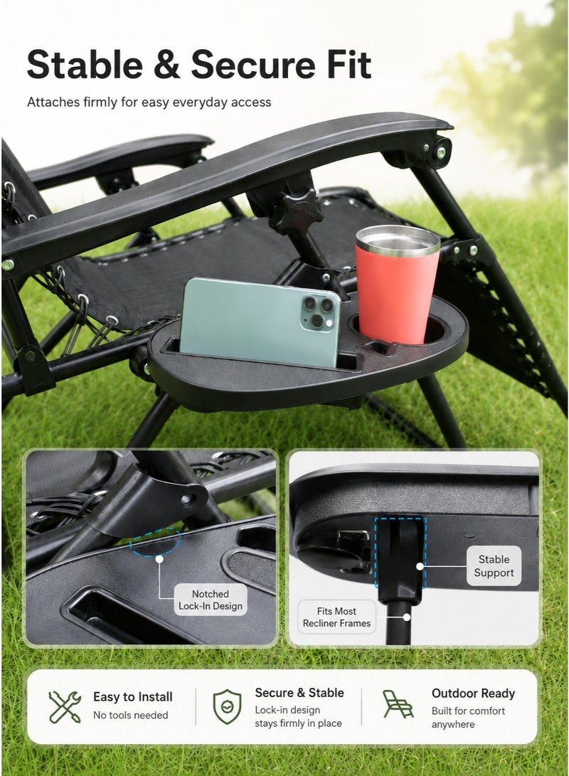HUMJO Cup Holder for Zero-Gravity Recliners, Recliner Accessories with Water Cup Slots and Phone Slots. - Image 4