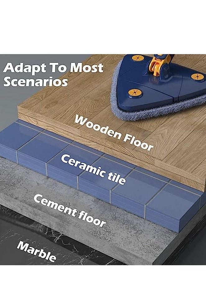 Generic - 6 Pcs Triangle Dust Mop Pads Reusable Triangle Replacement Heads Washable Household Replacement Mop Pads Removable Microfiber Mop Pad for Wet Dry Floor Walls Ceilings Window Cleaning - Image 1