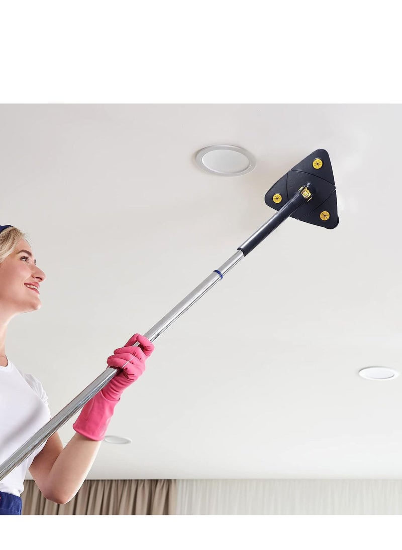 Generic - 6 Pcs Triangle Dust Mop Pads Reusable Triangle Replacement Heads Washable Household Replacement Mop Pads Removable Microfiber Mop Pad for Wet Dry Floor Walls Ceilings Window Cleaning - Image 1
