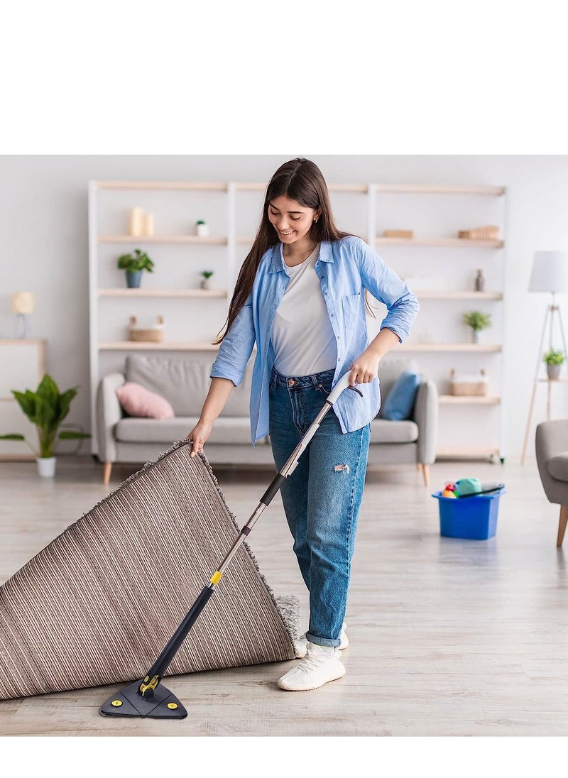 Generic - 6 Pcs Triangle Dust Mop Pads Reusable Triangle Replacement Heads Washable Household Replacement Mop Pads Removable Microfiber Mop Pad for Wet Dry Floor Walls Ceilings Window Cleaning - Image 1
