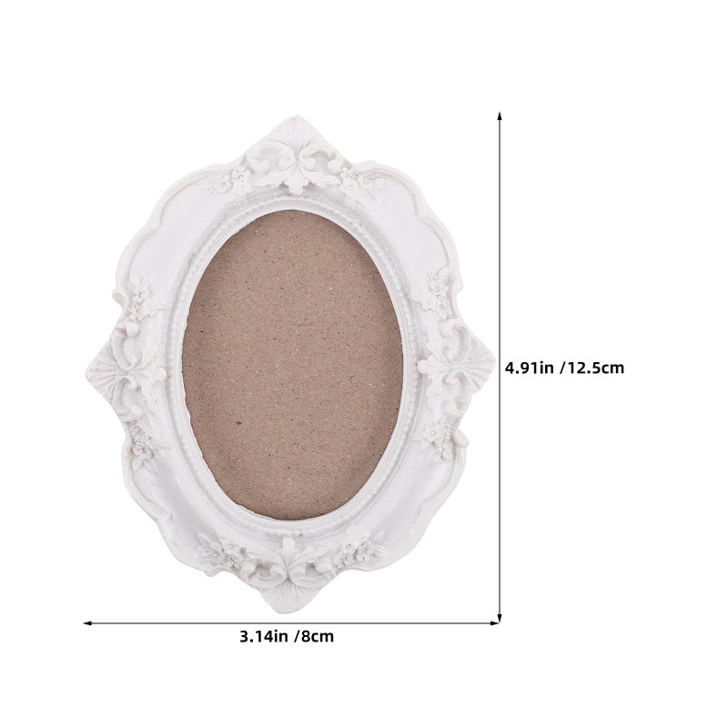 Silver Mini Picture Frames 3pcs Vintage Resin Wall Hanging Photo Frame Ornaments For Wedding Party Decor - Image 3