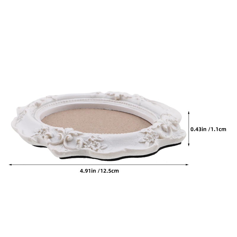 Silver Mini Picture Frames 3pcs Vintage Resin Wall Hanging Photo Frame Ornaments For Wedding Party Decor - Image 5