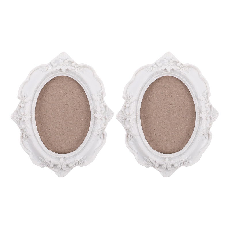 Silver Mini Picture Frames 3pcs Vintage Resin Wall Hanging Photo Frame Ornaments For Wedding Party Decor - Image 2