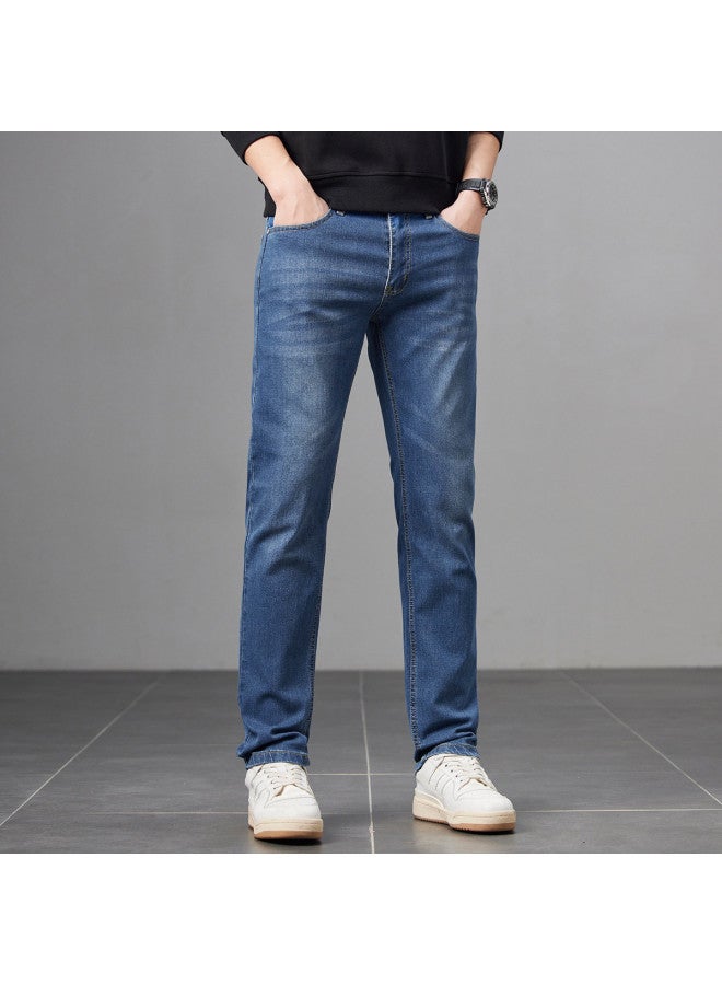 Fapai Autumn And Winter Style Fashion Jeans Men's Straight-leg Comfortable Stretch Pants Simple Men's Youth Casual Trousers For Outdoor Wear - Image 3