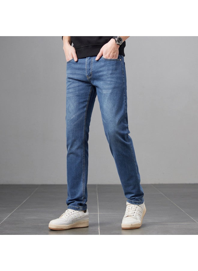 Fapai Autumn And Winter Style Fashion Jeans Men's Straight-leg Comfortable Stretch Pants Simple Men's Youth Casual Trousers For Outdoor Wear - Image 4