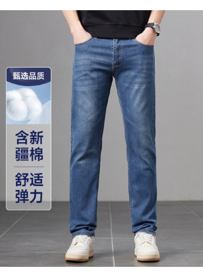 Fapai Autumn And Winter Style Fashion Jeans Men's Straight-leg Comfortable Stretch Pants Simple Men's Youth Casual Trousers For Outdoor Wear - Image 1