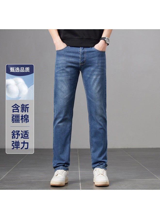 Fapai Autumn And Winter Style Fashion Jeans Men's Straight-leg Comfortable Stretch Pants Simple Men's Youth Casual Trousers For Outdoor Wear - Image 2
