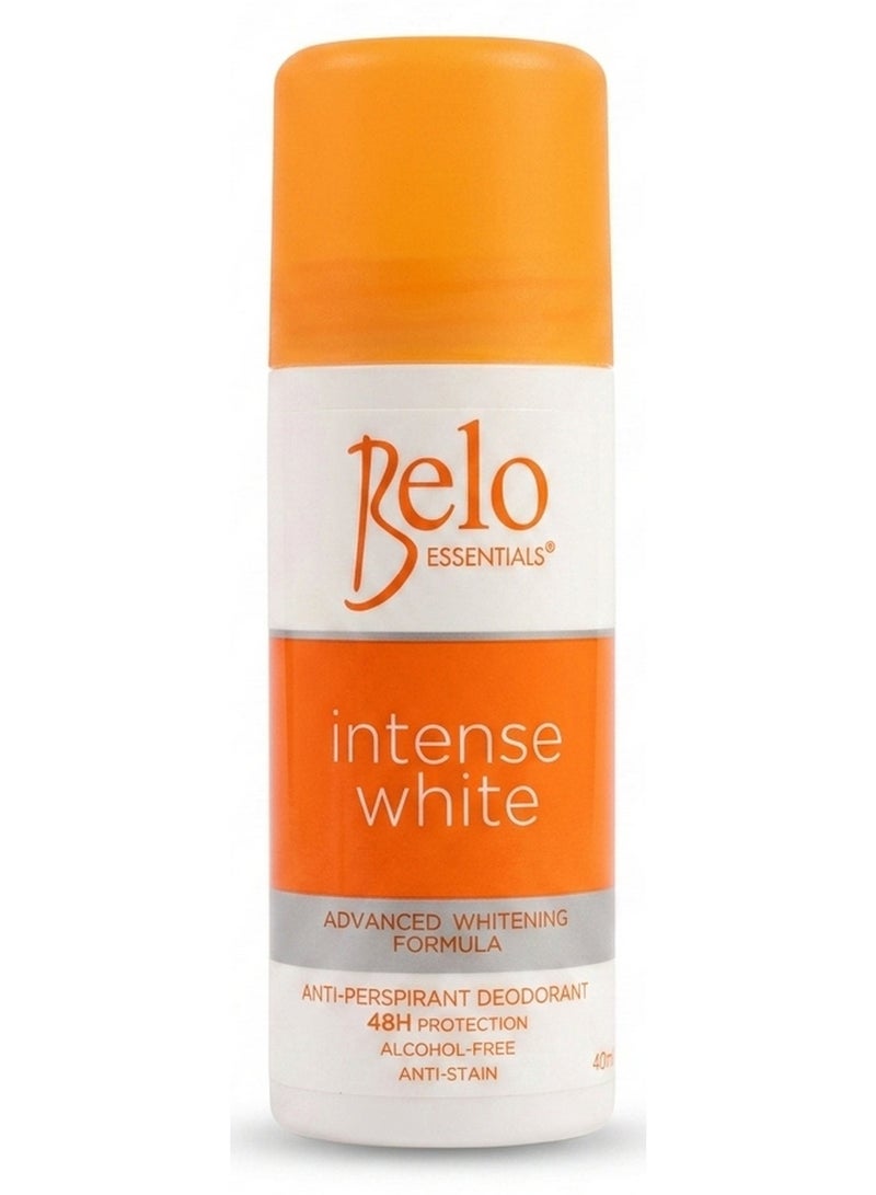 Belo Essentials Intense White Advanced Whitening Deodorant Anti Perspirant Deo Roll On 40 ML - Image 1