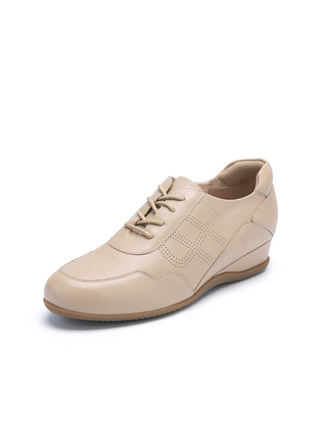 Satchi New Fashion Wedge Breathable Casual Shoes Spring Autumn Retro Loafers Women's Small Leather Shoes L258055b