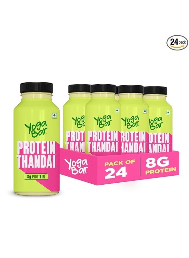 Yogabar 8g Protein Thandai |High Protein Flavoured Milk | Ready to Drink | Low Fat Festive Drink | Pack of 1x24 - Image 1