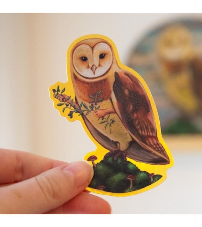 1pc Gold Owl Athens Sticker Medieval Art Vinyl Decal High Quality Laptop Phone Notebook Mug Sticker - Image 1