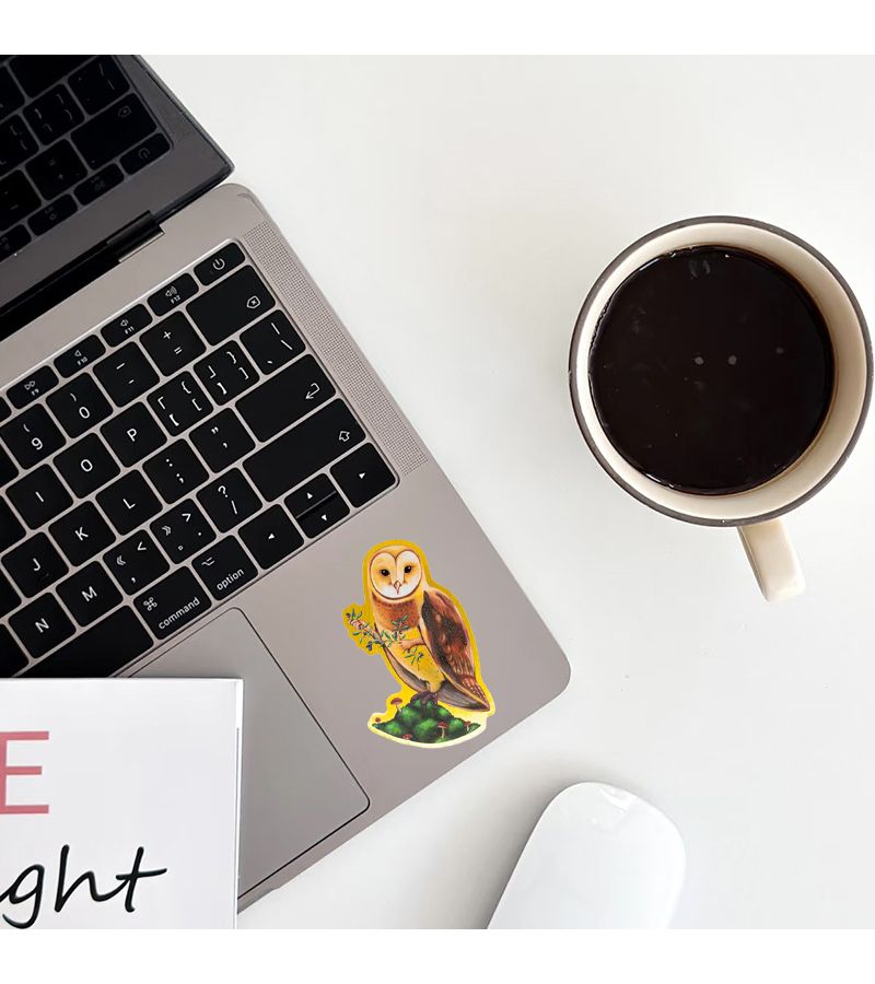 1pc Gold Owl Athens Sticker Medieval Art Vinyl Decal High Quality Laptop Phone Notebook Mug Sticker - Image 3