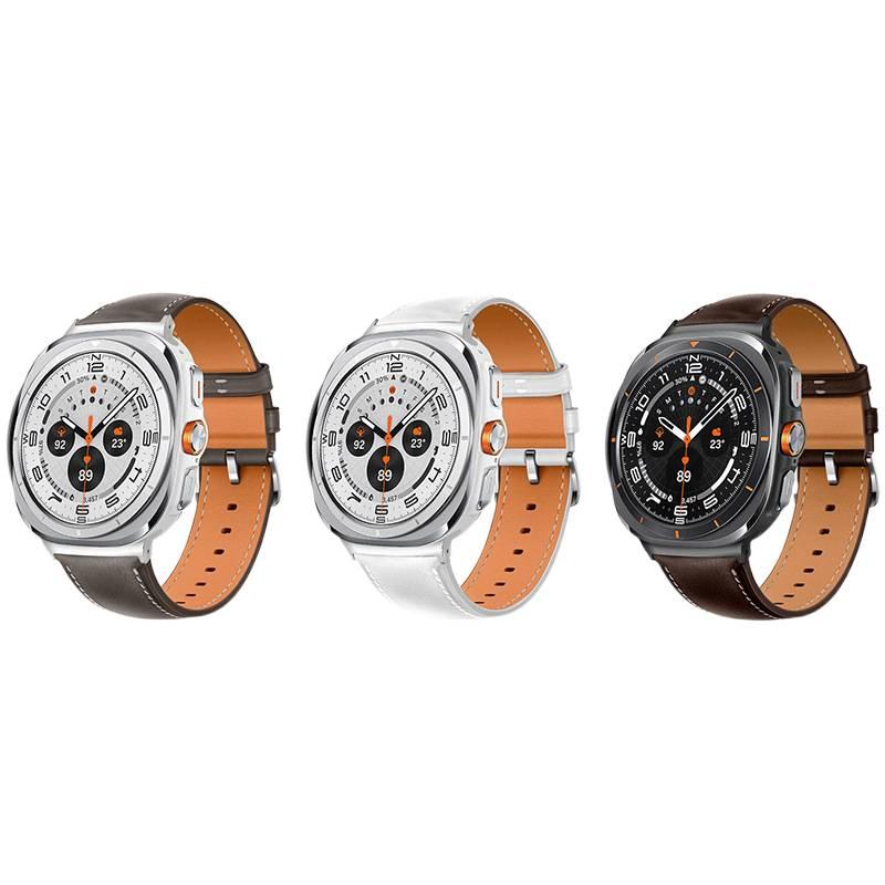 DGG سوار ساعة ذكية سوار جلدي كلاسيكي متوافق مع Samsung Galaxy Watch Ultra بملاءمة قابلة للتعديل وحزام بديل للاستخدام اليومي باللون 1# قابل للتعديل - Image 3