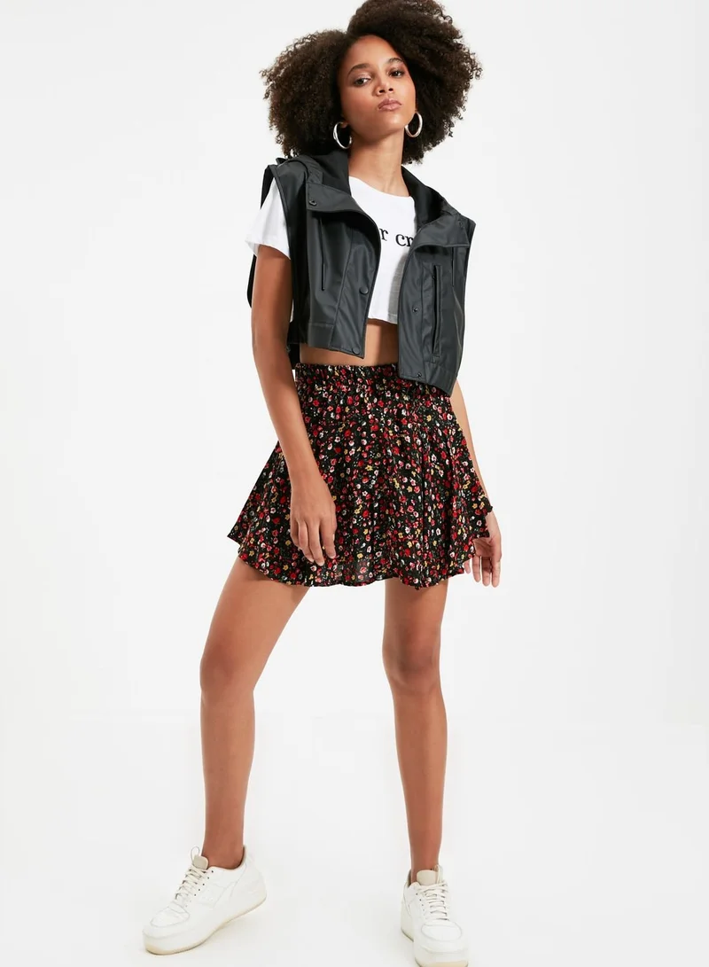 trendyol Printed Mini Skirt