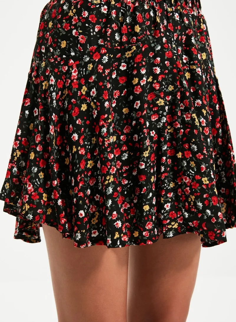 trendyol Printed Mini Skirt
