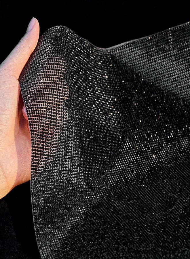 Locacrystal Bling Rhinestone Sticker DIY Car Decoration Stickers Self-Adhesive Hotfix Glitter Crystal Gem Sheet Stickers for Car & Crafts Decoration with 19440 Pcs 2mm Rhinestones (Black,9.4" x 15.8") - Image 4