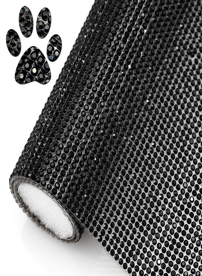 Locacrystal Bling Rhinestone Sticker DIY Car Decoration Stickers Self-Adhesive Hotfix Glitter Crystal Gem Sheet Stickers for Car & Crafts Decoration with 19440 Pcs 2mm Rhinestones (Black,9.4" x 15.8") - Image 1