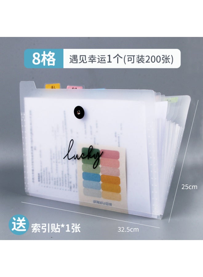 HELPS A4 Primary School Student Accordion Bag Large Capacity Multi-layer Test Paper Holder Storage Bag Information Book Classification Plastic Insert Folder - Image 1