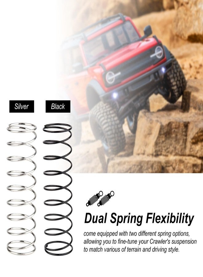 هوبي بارك ممتصات صدمات ألومنيوم من هوبي بارك مقاس 59 مم لسيارة الزحف TRX4M بمقياس 1/18، ترقية ممتص الصدمات مع حوامل ممتص صدمات قابلة للتعديل، أبراج ممتص الصدمات الأمامية والخلفية (أحمر) - Image 3