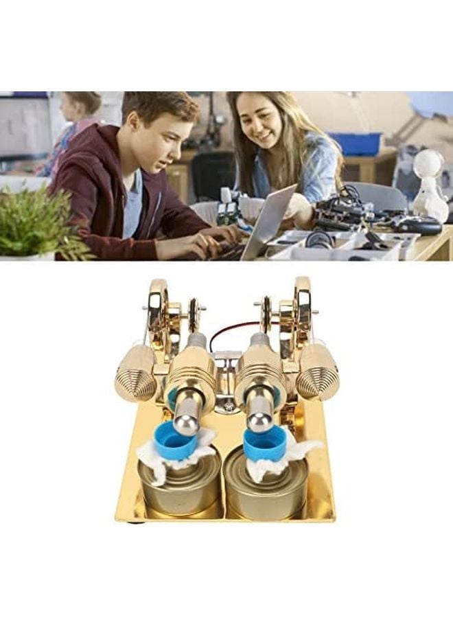 Stirling Engine Model Low Temperature Educational Toy Easy Assembly Stainless Steel - Image 4