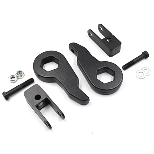 YZQPNB1-3 inch Leveling Lift Kit with Shock Extender Brackets Compatible with 1999-2007 Chevrolet Silverado 1500 Tahoe Avalanche & GMC Sierra Yukon 4WD Torsion Bars Keys - Image 1