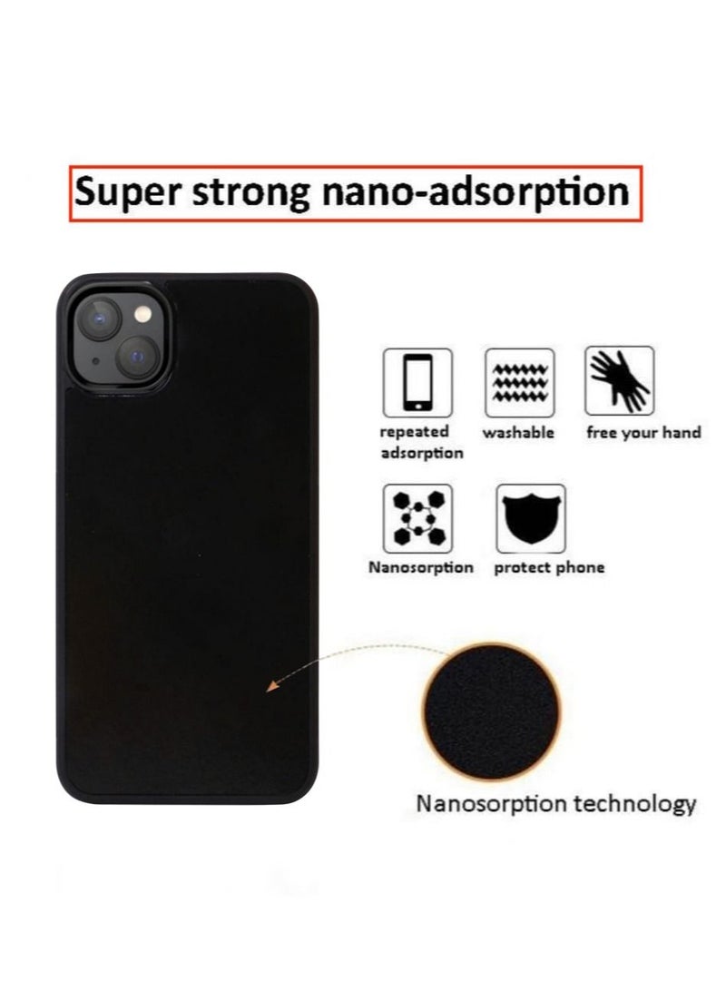 زشيكو غطاء جراب iPhone 14 Plus ، مقاس 6.7 بوصة ، جراب لاصق بتقنية النانو ، مضاد للجاذبية ، غطاء الخصوصية. اللون الأسود - Image 4