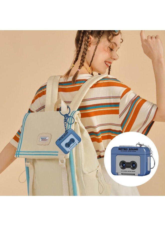 Retro Sound Portable Cassette Recorder, Vintage Style with Hanging Medallion, Romantic Voice Message, Event Congratulations, Memories - Image 2