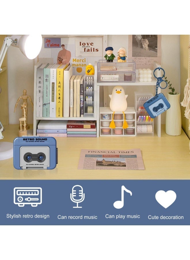 Retro Sound Portable Cassette Recorder, Vintage Style with Hanging Medallion, Romantic Voice Message, Event Congratulations, Memories - Image 5