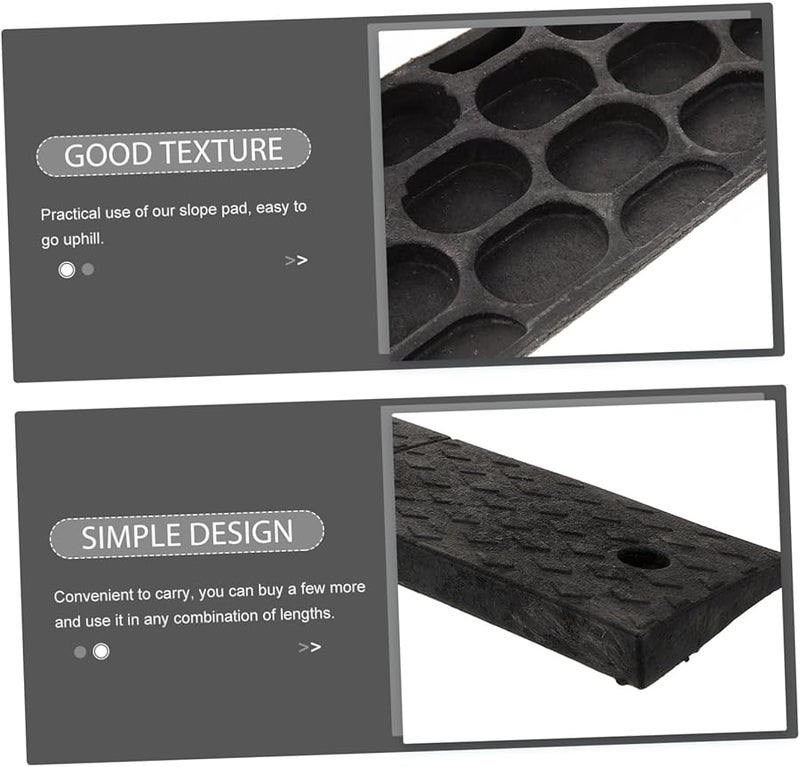 منحدر الرصيف المطاطي الثقيل للكراسي المتحركة للوصول إلى السيارة، سجادة منحدر محمولة متعددة الاستخدامات - Image 5