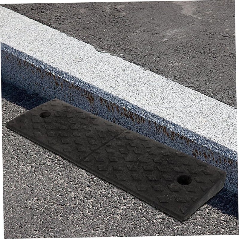 منحدر الرصيف المطاطي الثقيل للكراسي المتحركة للوصول إلى السيارة، سجادة منحدر محمولة متعددة الاستخدامات - Image 4