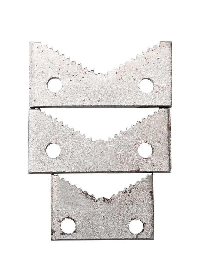 LAWAZIM Threader Pipe Plumbing Vise -4inch, 3 Pieces- Replacement Pipe Vise Jaws with Serrated V-Groove Grip for Secure Pipe Holding and Threading for Plumbing, HVAC, Workshop and Industrial Pipe Work - Image 2