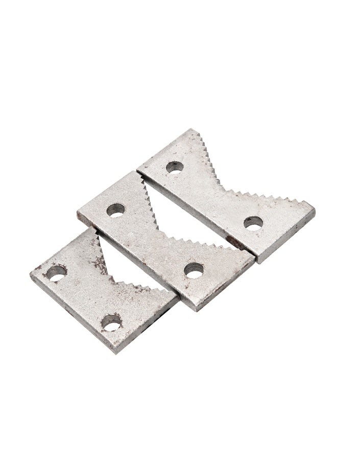 LAWAZIM Threader Pipe Plumbing Vise -4inch, 3 Pieces- Replacement Pipe Vise Jaws with Serrated V-Groove Grip for Secure Pipe Holding and Threading for Plumbing, HVAC, Workshop and Industrial Pipe Work - Image 1