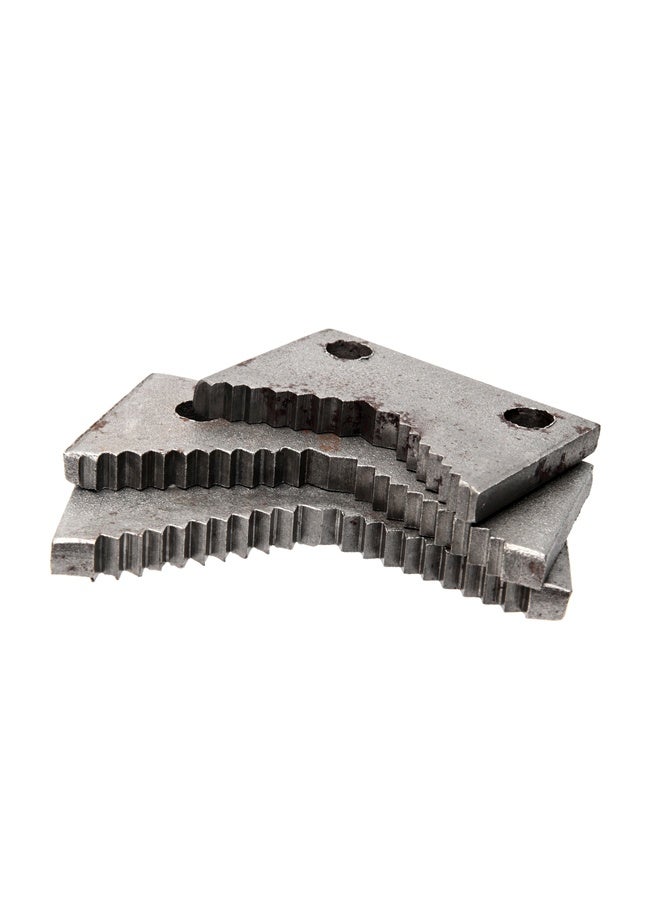 LAWAZIM Threader Pipe Plumbing Vise -4inch, 3 Pieces- Replacement Pipe Vise Jaws with Serrated V-Groove Grip for Secure Pipe Holding and Threading for Plumbing, HVAC, Workshop and Industrial Pipe Work - Image 3