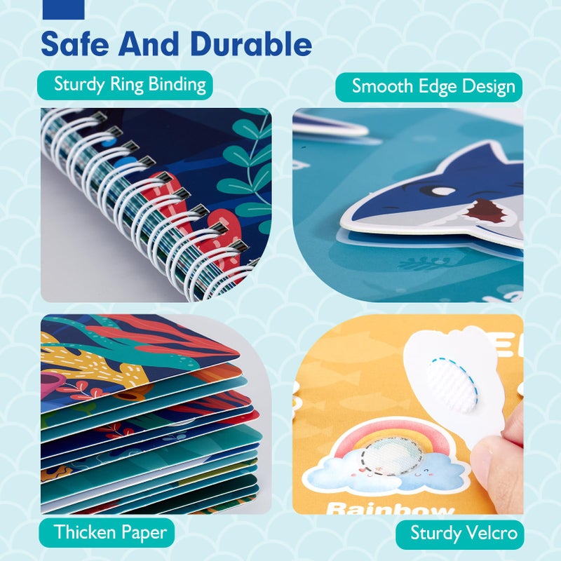 hahaland Busy Book for Toddlers 3-5 - Preschool Learning Activities Toys for Toddlers 3 Year Old - Montessori Toys for 3 Year Old - 27 Pages 15 Educational Concepts - Image 5