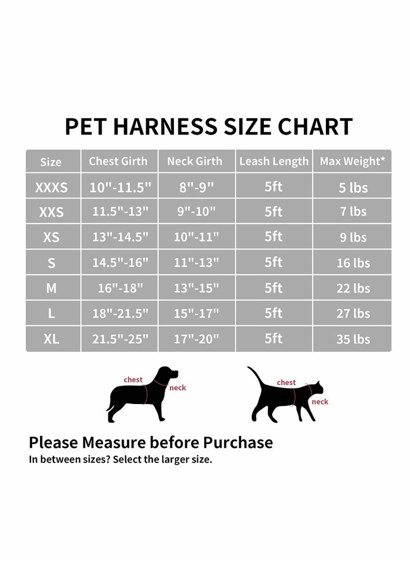 SYOSI - Soft Warm Dog Harness and Leash Set Winter Plush Dog Vest Harness with Reflective Bands No Choke Escape Proof Cute Pet Harness for Small Medium and Large Dogs XXS - Image 1