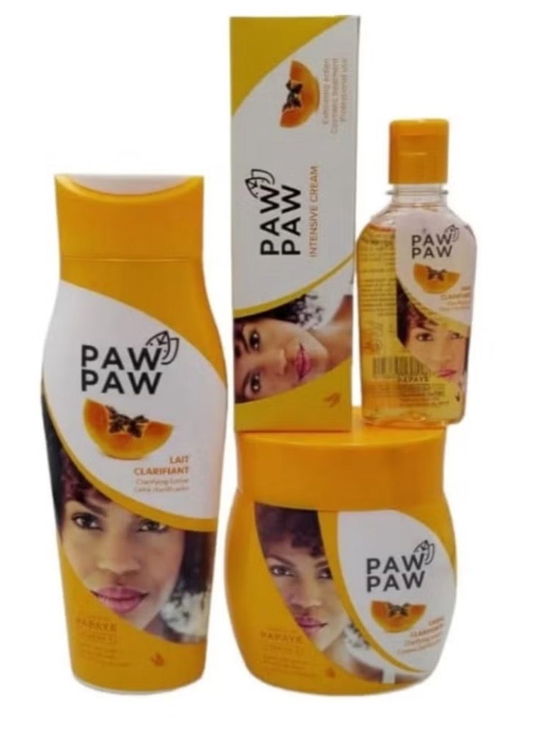 Body Purifying Set With Papaya Extract and Vitamin E Lotion 500ml Cream 300ml Intensive Cream 50ml Oil 60ml