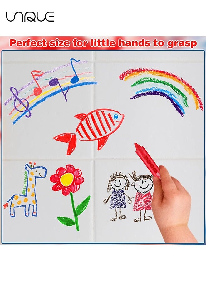 يونيك 24 قطعة حوض الاستحمام الطباشير الملون الطباشير الملون قابل للغسل سهل التنظيف الطباشير الملون علامات حوض الاستحمام ألعاب دش الطباشير الملون حمام - Image 5