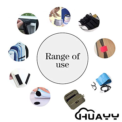 HUAYY Sew on Hook and Loop Style,Non-Adhesive Nylon Strips Fabric,6 Inches Width 1 Yard Length,Black (6in x 1yd) - Image 4