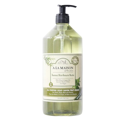 A LA MAISON French Liquid Hand Soap, Rosemary Mint - Natural Hand Wash Made with Essential Oils - Biodegradable, Plant-Based, Vegan, Cruelty-Free, Alcohol & Paraben Free (33.8 oz, 1 Pack) - Image 1